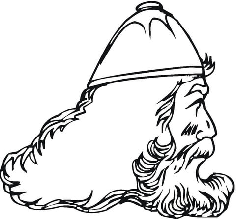 Old Viking  Coloring Page